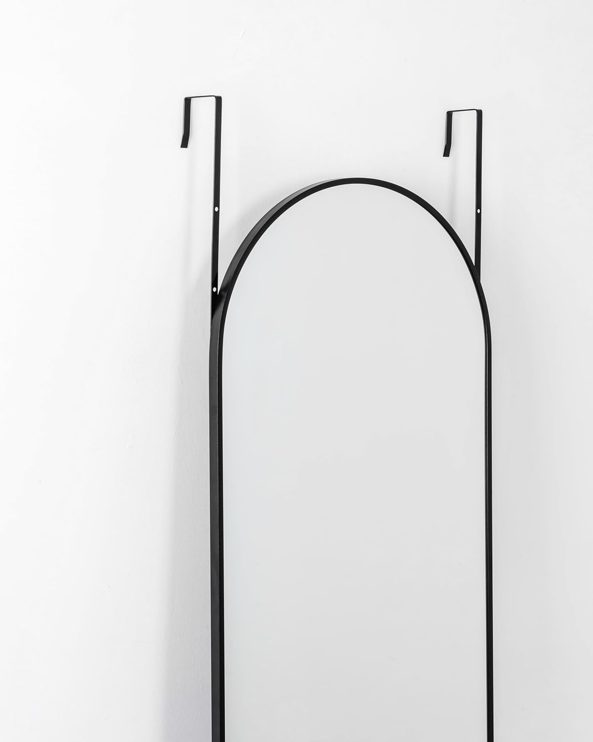 14"×48" Door Mirror,Arched Full Length Mirror, Over The Door, Arch Wall Mirror, Thin Frame, Aluminum Alloy, for Bedroom, Living Room, Entryway -Black - Image 3