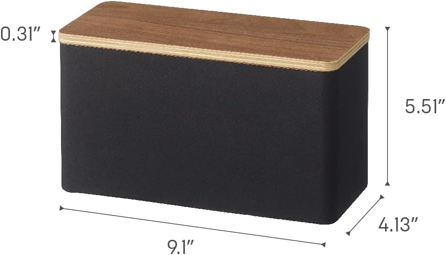 Yamazaki Home Rin Countertop Organizer Bathroom Kitchen Counter Organizer Metal Toiletries Holder - Steel + Wood - Image 7